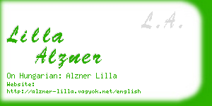 lilla alzner business card